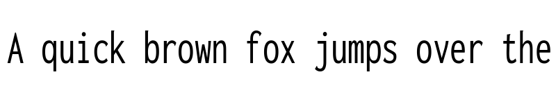 Preview of Inconsolata ExtraCondensed Regular font