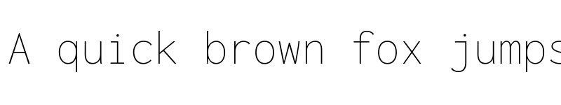 Preview of Inconsolata ExtraLight font