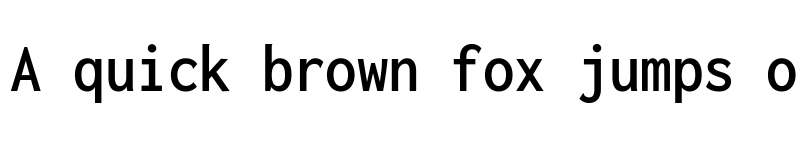 Preview of Inconsolata SemiCondensed SemiBold font