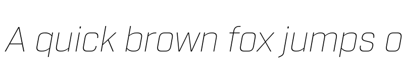 Preview of Industry Test Thin Italic font