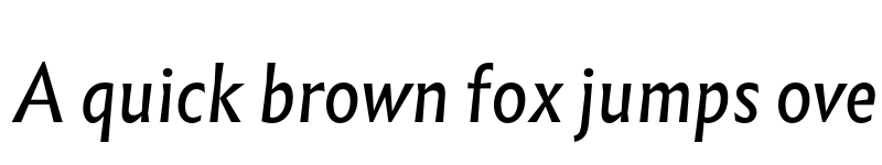 Preview of Infini Italic font