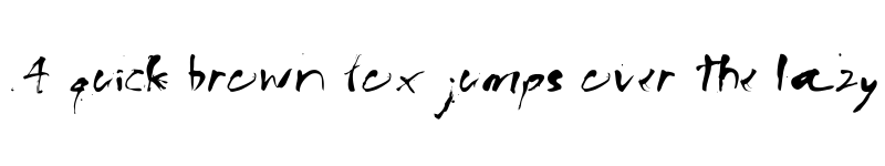 Preview of ink bleed Regular font