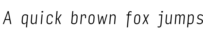 Preview of Input Sans Compressed Extra Light Italic font