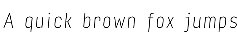 Preview of Input Sans Compressed Thin Italic font