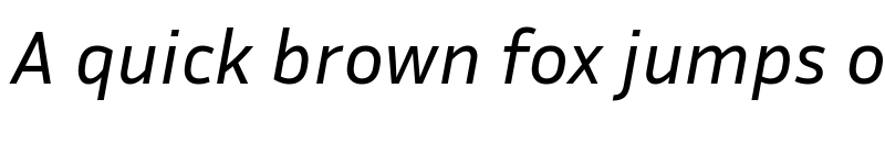 Preview of Inria Sans Italic font