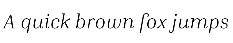 Preview of Inria Serif Light Italic font