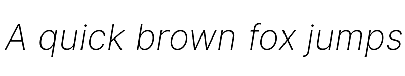 Preview of Inter Extra Light Italic BETA font