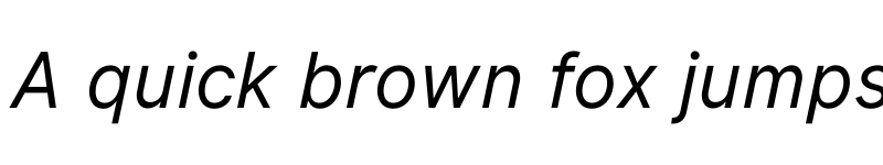 Preview of Inter UI Italic font