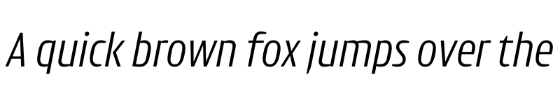 Preview of Intercom Light Italic font