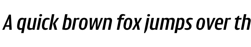 Preview of Intercom Medium Italic font