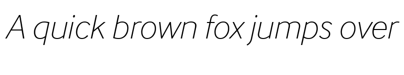 Preview of InterFace Thin Italic font