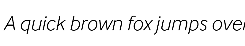 Preview of InterFace Trial Light Italic font