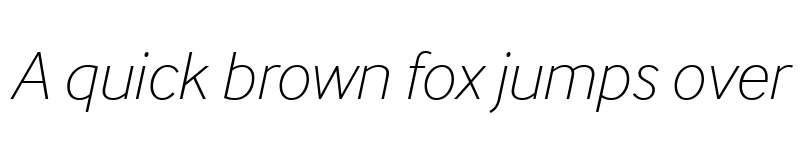 Preview of InterFace Trial Thin Italic font