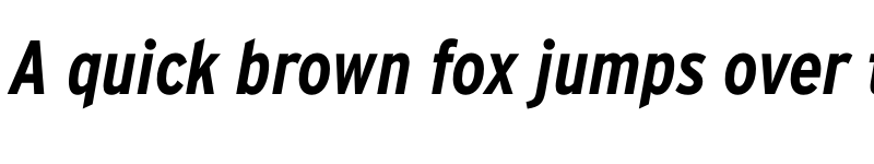 Preview of Interstate BoldCondItalic font