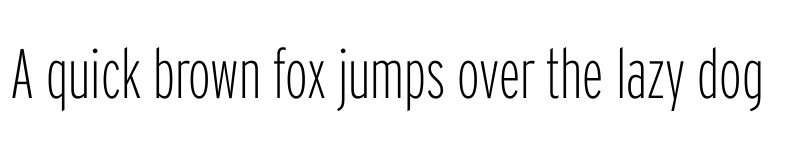 Preview of Interstate Compressed Extra Light font