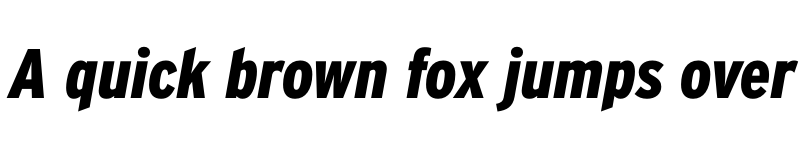 Preview of Interstate Condensed Black Italic font