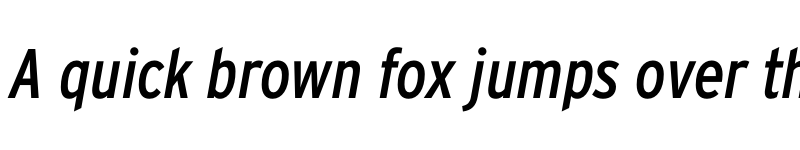 Preview of Interstate Condensed Italic font