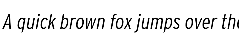 Preview of Interstate Condensed Light Italic font