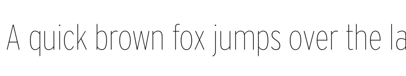 Preview of Interstate Condensed Thin font