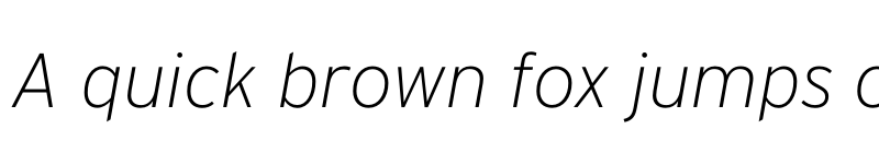 Preview of Interstate Extra Light Italic font