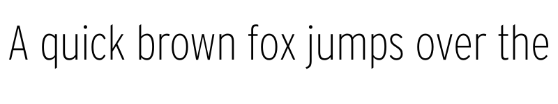 Preview of Interstate ExtraLightCondensed font