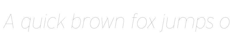 Preview of Interstate Hairline Italic font