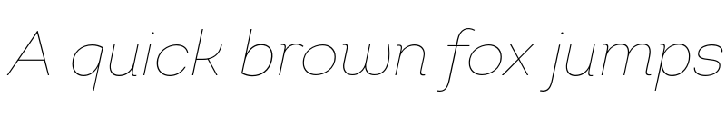 Preview of Intro Thin Italic Italic font