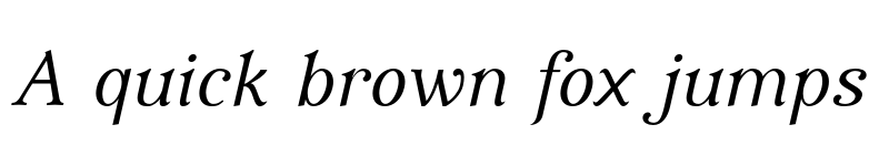 Preview of Irianis ADF Std Italic font