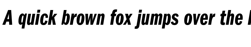 Preview of ITC Franklin Gothic LT Pro SemiBold ExtraCondensed Italic font