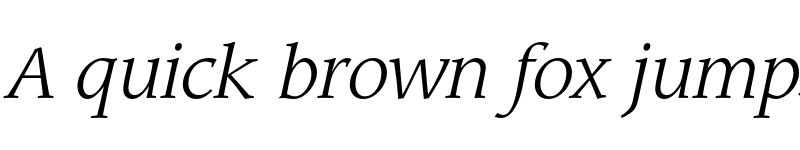 Preview of ITC Leawood Book Italic font