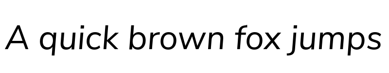 Preview of Iunito Italic font