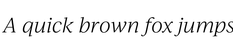 Preview of IvyJournal Light Italic font