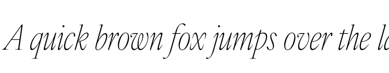 Preview of IvyOra Display Thin Italic font