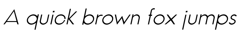 Preview of Jambetica Light Italic font