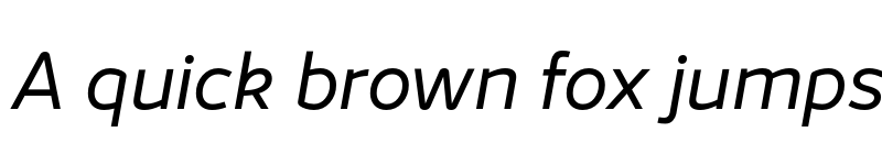 Preview of Jano Sans Pro Regular Italic font