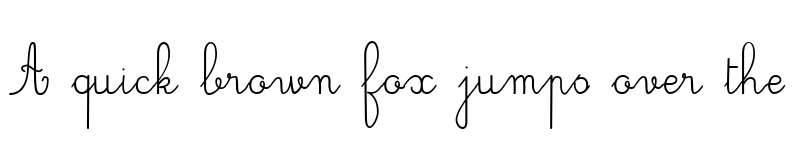 Preview of JBCursiveStd Normal font