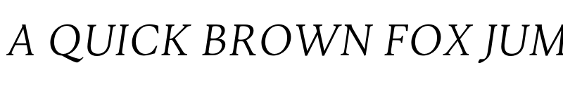 Preview of Jenriv Titling Light Italic font