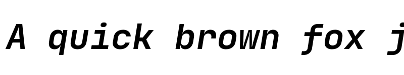 Preview of JetBrains Mono Bold Italic font