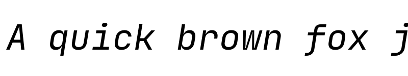 Preview of JetBrains Mono Italic font