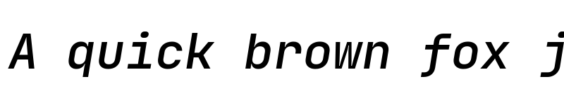 Preview of JetBrains Mono Medium Italic font