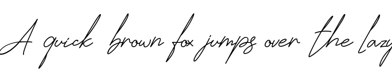 Preview of Jhenyta Siganture Regular font