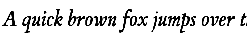 Preview of JMH Espinosa Italic font