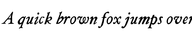 Preview of JMH Legajo Italic font