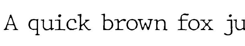 Preview of JMH Typewriter Thin font