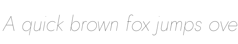 Preview of Jost Thin Italic font