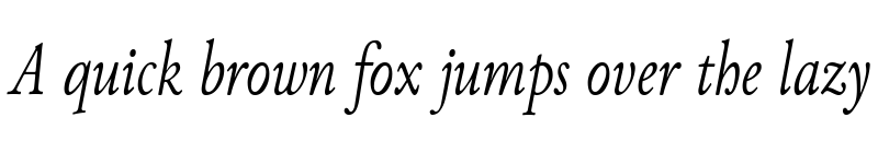 Preview of Junicode ItalicCondensed font