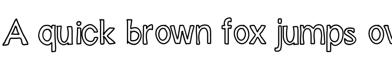 Preview of JustColesBlockOutlines Medium font