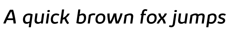 Preview of Kabrio Italic font