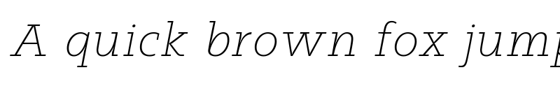 Preview of Kaluny Pro Thin Italic Slab font