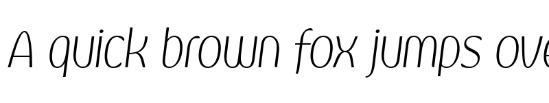 Preview of Kandira PERSONAL ExtraLight Italic font
